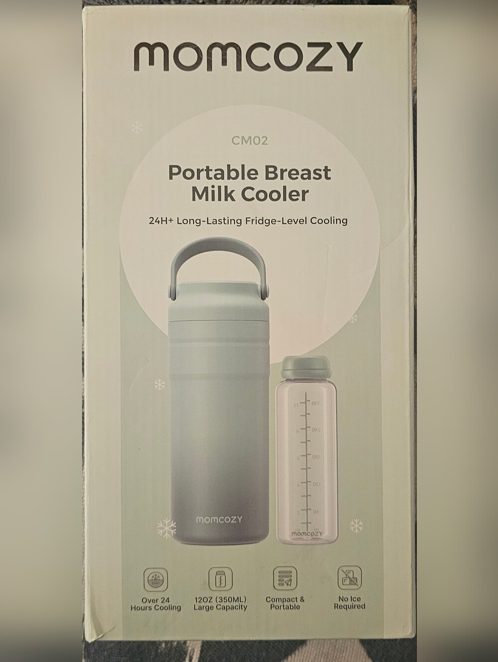 momcozy Portable Breast Milk Cooler - Sage Green